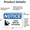 Signmission Steep Drop Off No Passage Sign With Symbol, 7 in W x Rectangle, Vinyl Decal OS-2PACK-NS-D-57-L-18455 - alternate 2